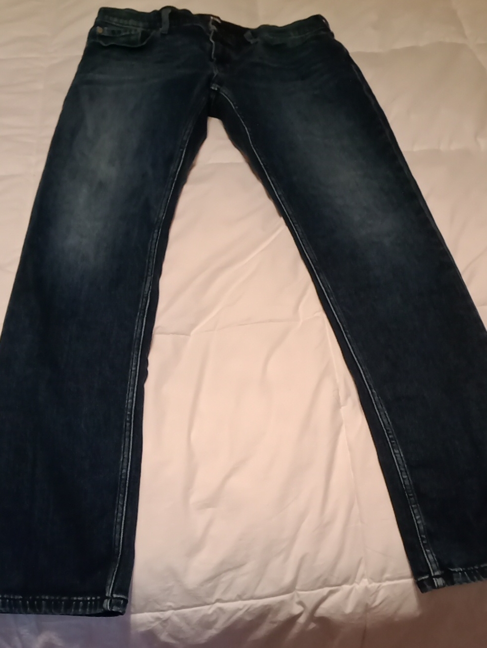 PAIGE Men's Dark Blue Slim Straight Lennox Jeans, 35x32, Excellent Condition